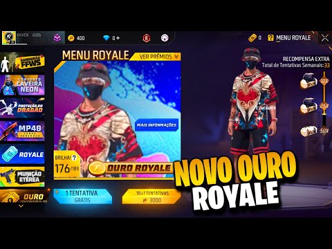 CORRE!! NOVO OURO ROYALE E ESTILHAÇOS, NOVA ROUPA EVOLUTIVA E NOVOS PASSES - NOVIDADES FREE FIRE