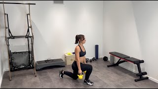Fente arrière avec kettlebell