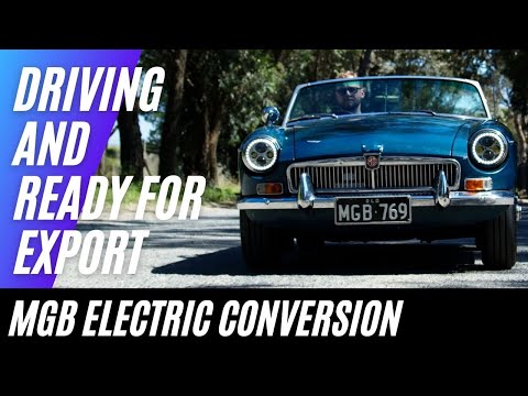 Tesla Powered Restomod Classic Electric MGB Roadster Conversion: Driving and ready for export!