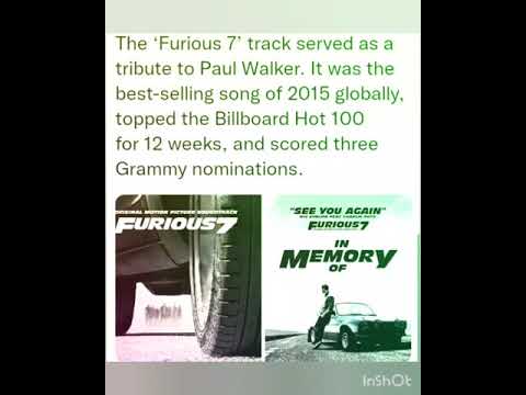 The ‘Furious 7’ track served as a tribute to Paul Walker. It was the best-selling song of 2015