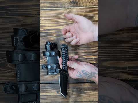 Ottoza Knives Scout Tanto 1095 Carbon Steel Black Micarta