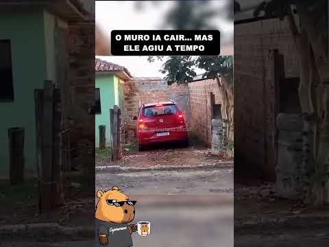 O Muro Quase Desabou em Cima do Carro