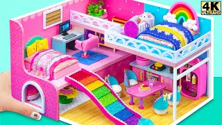 Build 3-Story Dollhouse with 2 Bedroom from Cardboard for a Family ❤️ DIY Miniature House