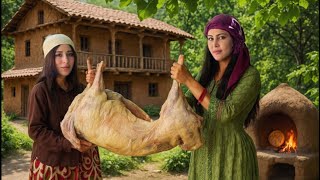 Survival Cooking Challenge | Traditional Nomadic-Style Meat Recipe in the Mountain