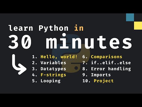 Learn Python in Only 30 Minutes (Beginner Tutorial)