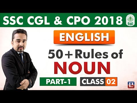 50 + Rules of Noun | Part 1 | Class 2 | English | SSC CGL | ENGLISH BY SANDEEP SIR |