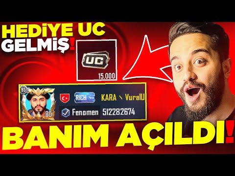 OHA! BANIM AÇILDI! BEDAVA UC GELMİŞ! OYUNDAKİ HERŞEYİ ALDIK! PUBG Mobile