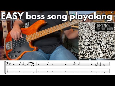 Praying For Time (George Michael): Bass Guitar Playalong [TAB + Notation]