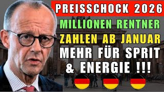 Preisschock 2026: Millionen Rentner zahlen ab Januar mehr für Sprit & Energie!