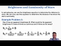 Brightness and Luminosity of Stars