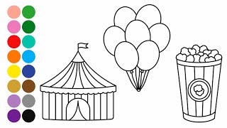 CIRCO 2 aprender a dibujar y colorear para niños pequeños - Dibujos para niños