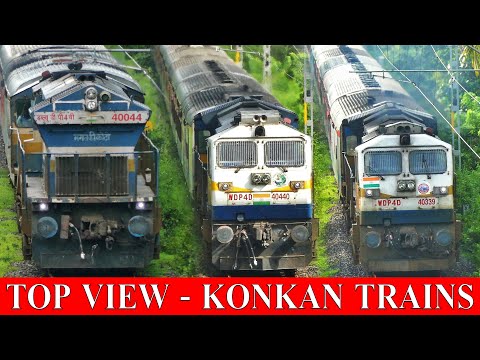 TOP VIEW !! KONKAN RAILWAY TRAINS | Indian Railways