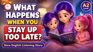 What Happen when You Stay up Too late?? | Slow English Listening (A2)
