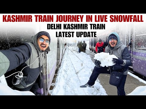 Baramulla to Banihal Train Journey in Live Snowfall Jammu Kashmir Train Latest Update | USBRL Update