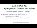 Finding Volume of Cylinders