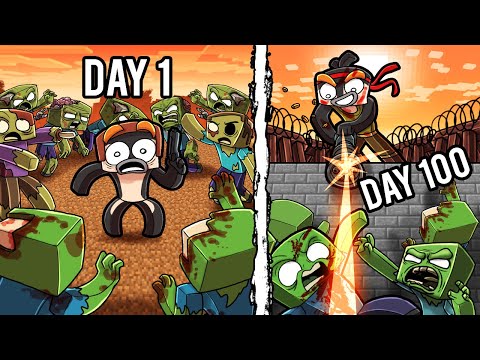 I Survived 100 Days in a WASTELAND ZOMBIE APOCALYPSE! (Minecraft)