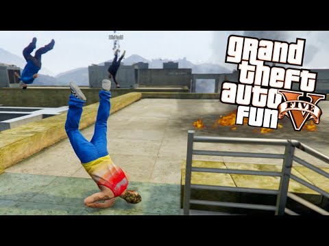 GTA 5 Next Gen Fun - Jerry Can Launch, Bad Swimming (Grand Theft Auto V Funny Moments)