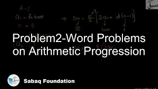 Problem2-Word Problems on Arithmetic Progression