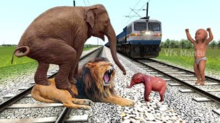 18 April 2023 tiger & fox & elephant trin rood par vfx video