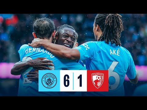 HIGHLIGHTS! DOKU DAZZLES AS CITY HIT SIX & MOVE TOP OF THE PREMIER LEAGUE | Man City 6-1 Bournemouth
