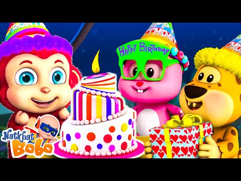 Bandar ka Janamdin Aya | 🎂 Bandar Mama Natkhat Bobo | Hindi Cartoon Rhymes Kids Nursery Songs