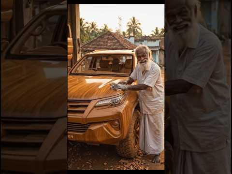 Old Man Builds a Wooden Fortuner SUV 🚙 | Wait For End😱#trendingshorts #youtubeshorts#fortuner#viral