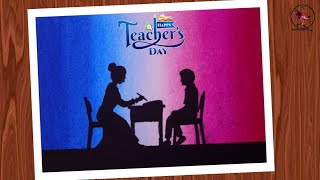 Teachers day drawing | Teachers day easy drawing | Happy Teachers day drawing with oil pastel