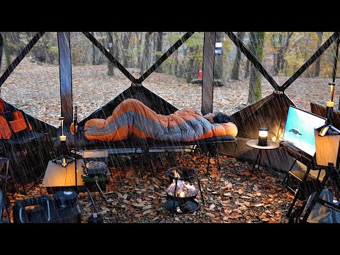 How to Luxury Camping Alone in the Rain