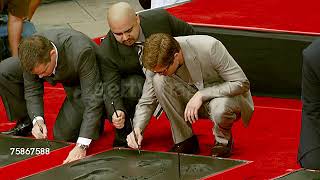 Matt Damon and Brad Pitt for Ocean's Thirteen Handprint