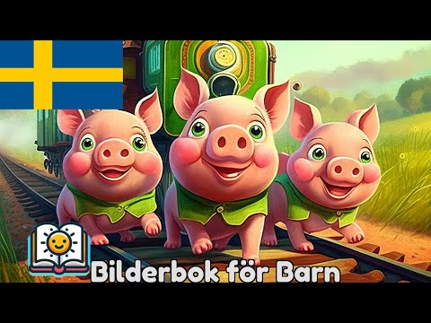 De tre små grisarna Tågäventyr | Barnens Bildbok | Busigt Lärande