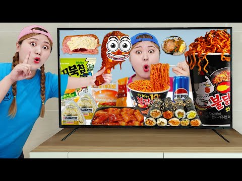 Mukbang Fire Spicy Noodle Tteokbokki Convenience Store food by HIU 하이유