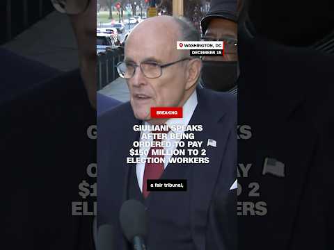 Giuliani speaks after being ordered to pay $150 million to 2 election workers