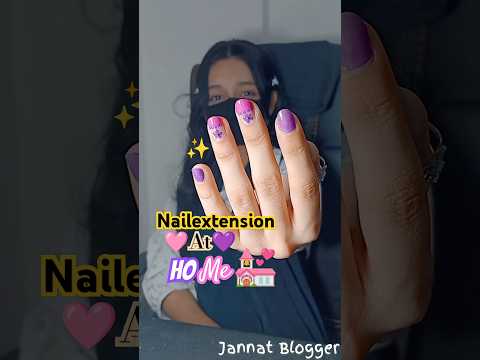@JavelsStory 💜🩷 Nailextension at Home #shorts #jannatblogger #bhootfm_email_story #nailextension