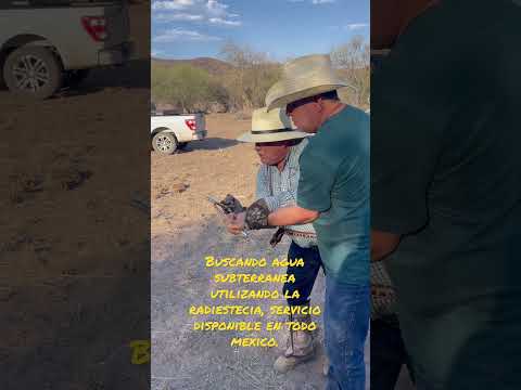 Radiestecia para encontrar corrientes de agua en el subsuelo.