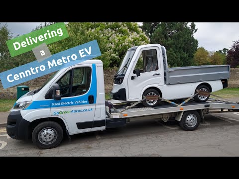 Out on the road, delivering a new Cenntro Metro electric van