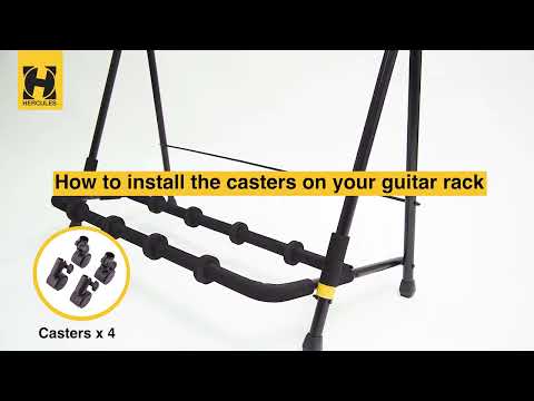 Hercules Guitar Rack GS523B PLUS & GS525B PLUS Casters Installation