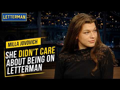 Milla Jovovich’s Awkward 14-Year-Old Debut | David Letterman