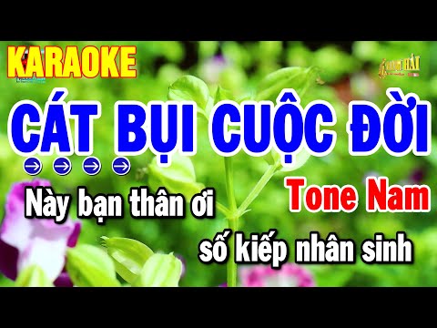 Karaoke Cát Bụi Cuộc Đời Tone Nam Nhạc Sống 2025 Hay Nhất | Thanh Hải