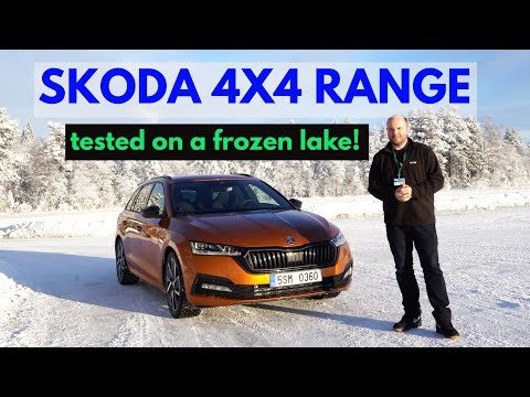 Skoda 4X4 range tested on a frozen lake! | Sweden in -13c
