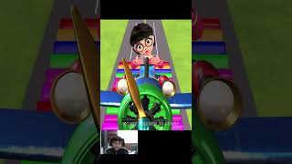 Scary Teacher 3D vs Squid Game Mini Airplane Flying vs Egg Gun Face Mask Halloween Challenge #shorts