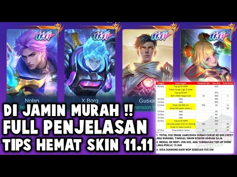 JANGAN SALAH ! CARA PRAKTEK TIPS HEMAT PALING MURAH DAPETIN SKIN 11.11 BEBAS PILIH ! DI JAMIN 100%