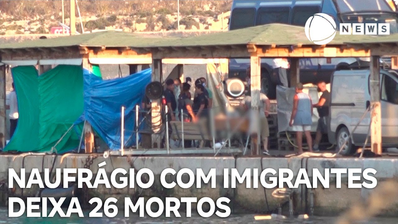 Naufrágio com imigrantes mata ao menos 26 pessoas