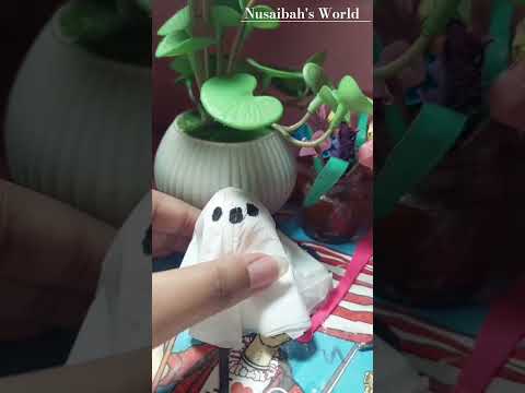 DIY mini ghost👻|Nusaibah's World|#cute #creativeclayideas #clayart #claycraft #clay #ghost #shorts