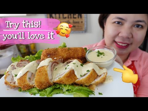 Chicken Cordon Bleu Recipe with White Sauce