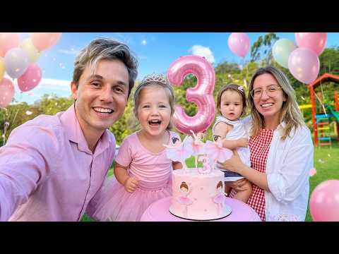 O ANIVERSÁRIO DE 3 ANOS DA SARA FOI MÁGICO 🩰