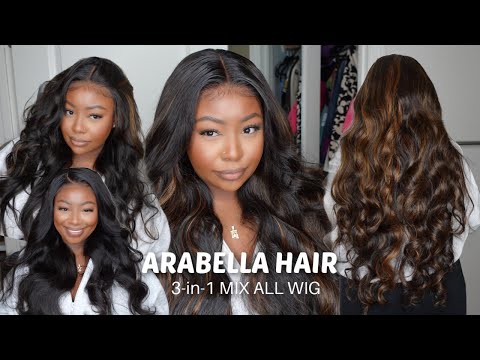 *NEW* 4-in-1 "MIX-ALL WIG" Step By Step Install | Arabella Hair