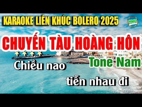 Liên Khúc Karaoke Trữ Tình Tone Nam Dễ Hát | NHẠC XƯA BOLERO TOÀN BÀI HAY – CHUYẾN TÀU HOÀNG HÔN