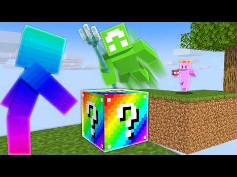 Lucky Block Battles Are CHAOTIC In Minecraft Skyblock