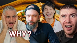 Italian Chef and Pro Chef React to UNCLE Roger React to ITALIAN EGG FRIED RICE!