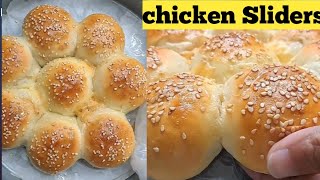 Chicken Slider Recipe|How to make stuffed chicken buns at home|